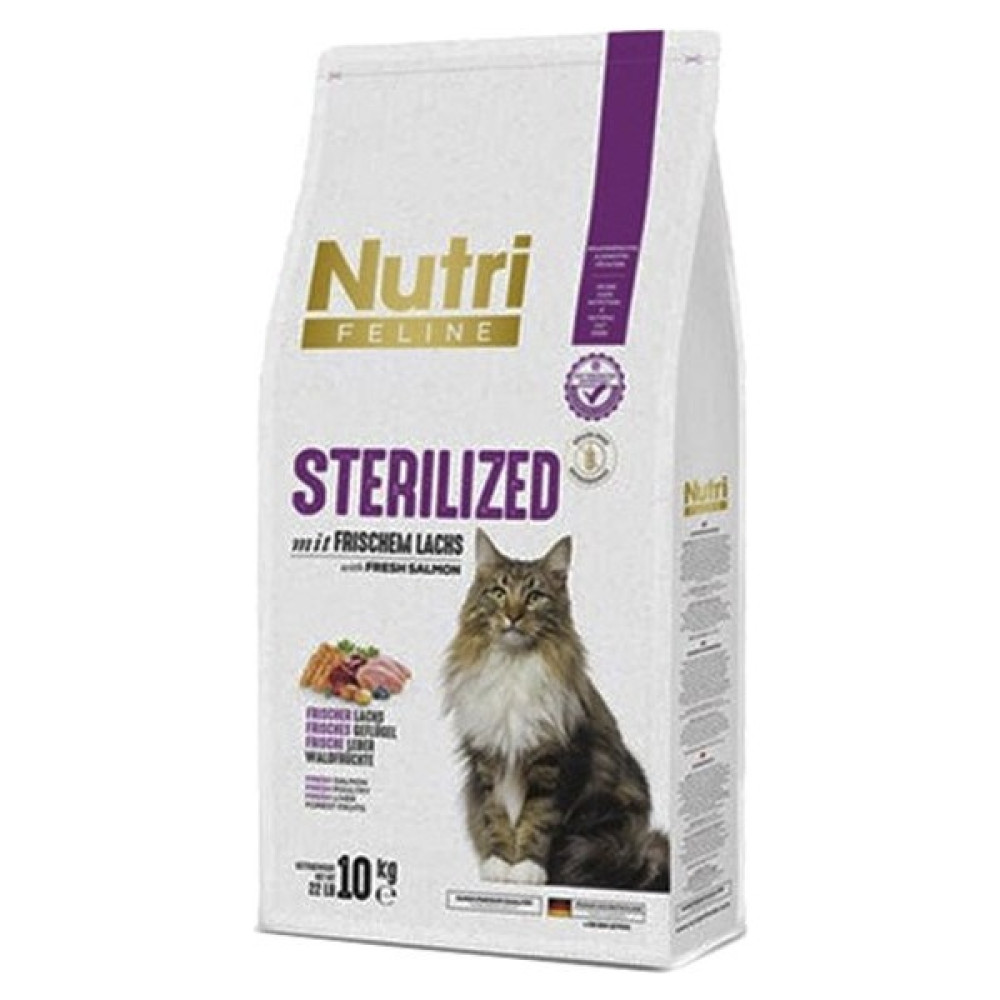 Nutri Feline Sterilised Somonlu Tahılsız Kısırlaştırılmış Kedi Maması 10 kg Evcil Hayvan Ürünleri Fiyatı