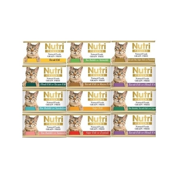 Nutri Feline Tahılsız Ton Balıklı Kedi Konserve Ekonomik Paket x 12'li Yüksek Enerjili Evcil Hayvan Ürünleri Fiyatı
