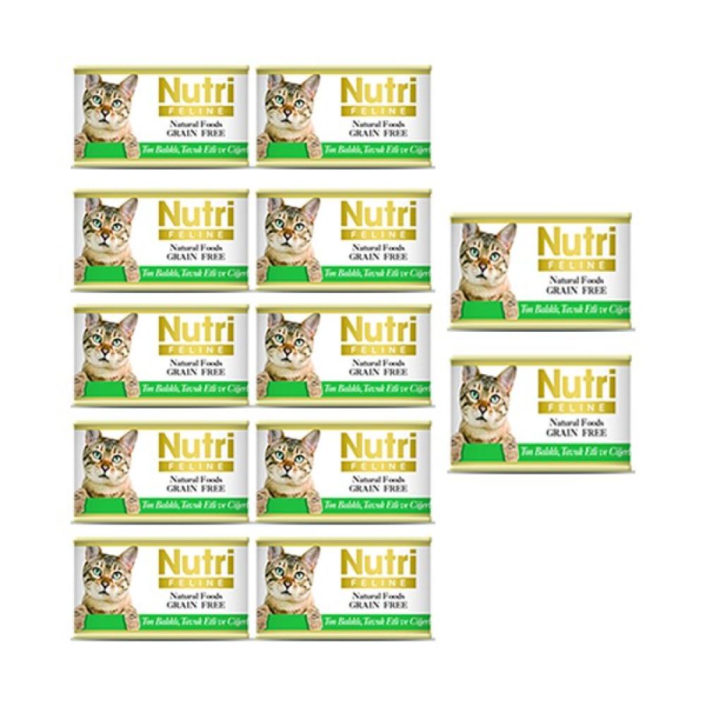 Nutri Feline Ton Balıklı Tavuk Etli ve Ciğerli Konserve Yetişkin Kedi Maması 85 gr 12 Adet Evcil Hayvan Ürünleri Fiyatı