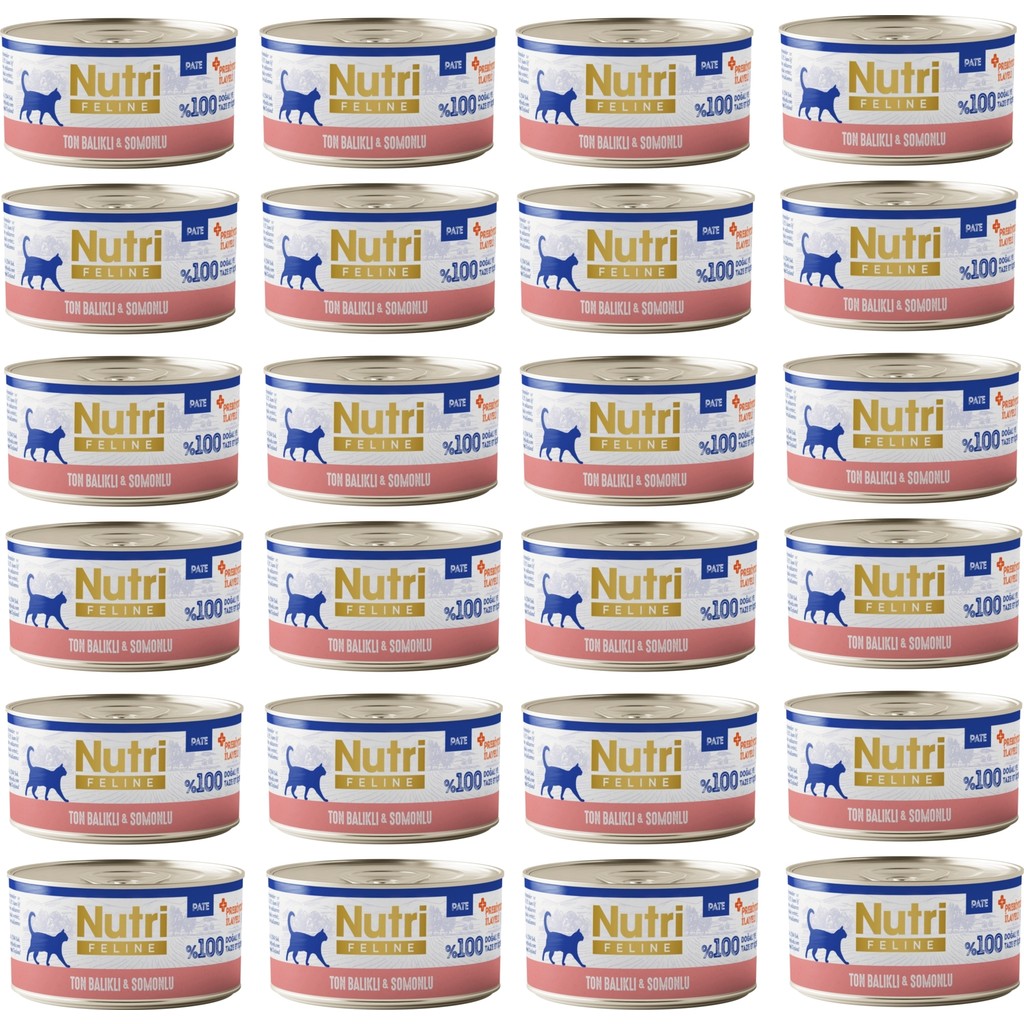 Nutri Feline Ton Balıklı ve Somonlu Pate Tahılsız Yetişkin Kedi Konservesi 70 Gr. x 24 Adet Diğer Fiyatı