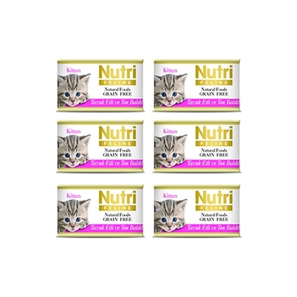Nutrı Feline Yavru Kedi Konservesi Tavuk Etli ve Ton Balıklı 85GR 5+1 Evcil Hayvan Ürünleri Fiyatı