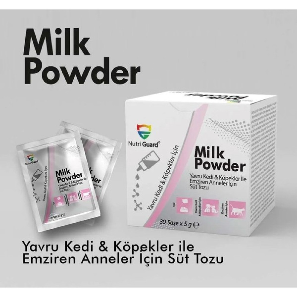 Nutri Guard Milk Powder (Yavru Kedi ve Köpekler Için Süt Tozu) 30 Şase x 5 gr - 1 Evcil Hayvan Ürünleri Fiyatı