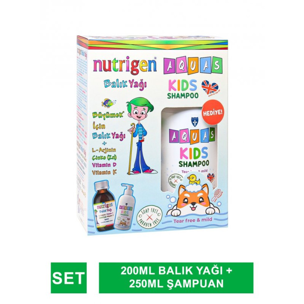 Nutrigen Balik Yagi 200 Ml - Aquas Kids Sampuan Hediye - Şampuan ve Saç Kremi Fiyatı