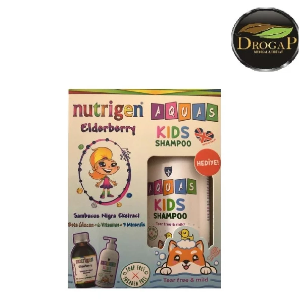 Nutrigen Elderberry Kara Murver Surup 200 Ml + Aquas Kids Sampuan 250 Ml Hediyeli Kişisel Bakım Gereçleri Fiyatı
