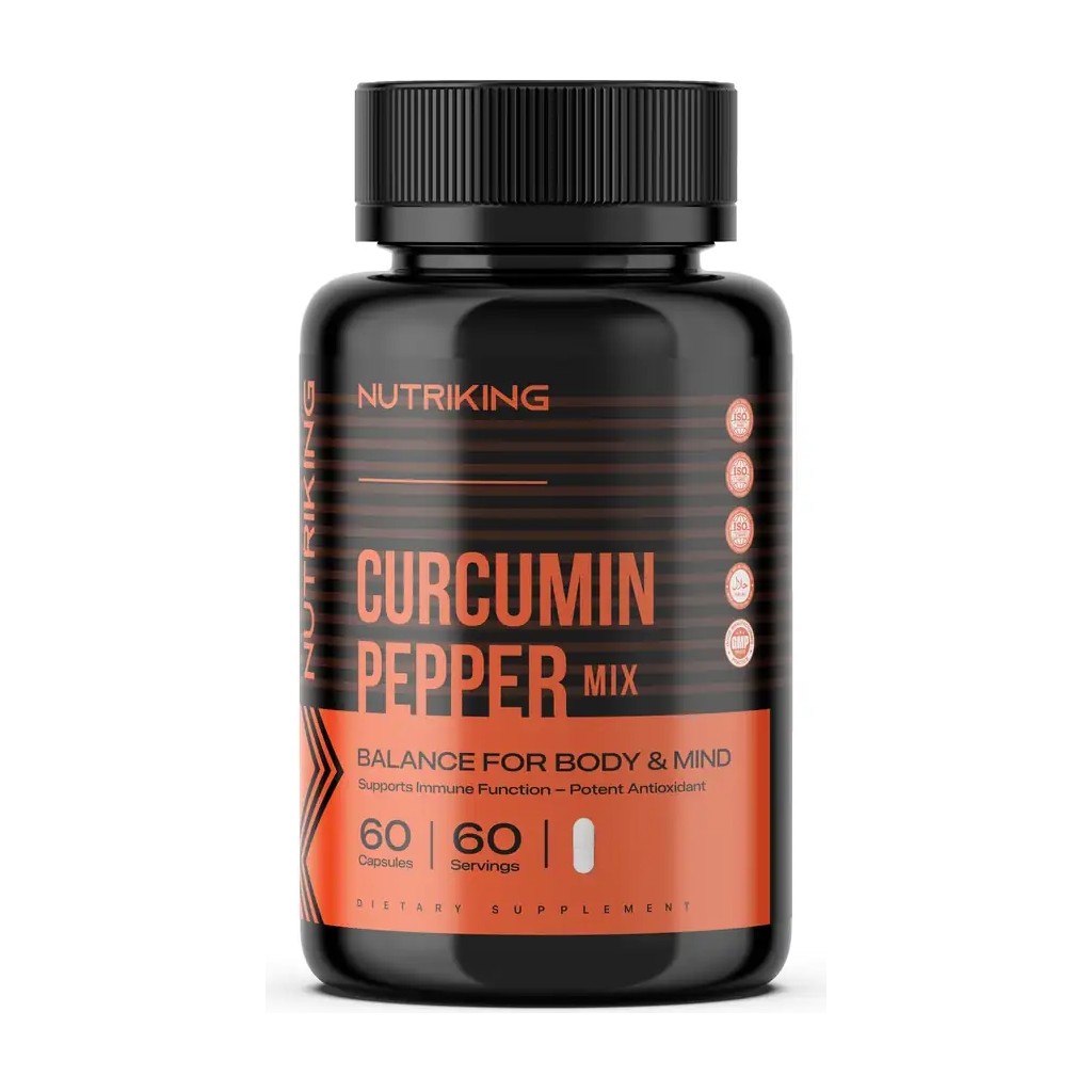 Nutriking Curcumin Pepper Mix – 60 Kapsül | Zerdeçal Ekstraktı & Karabiber | Yüksek Emilim | Antioksidan Destek Diğer Fiyatı