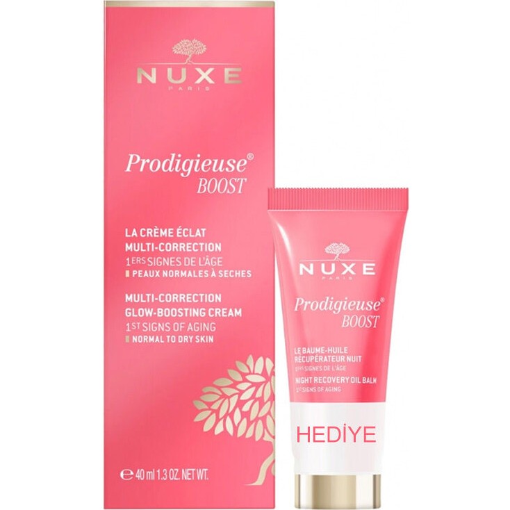 Nuxe Creme Prodigieuse Boost Glow Boosting Cream 40 ml Night Recovery Oil Balm 15 ml Hediye Diğer Fiyatı