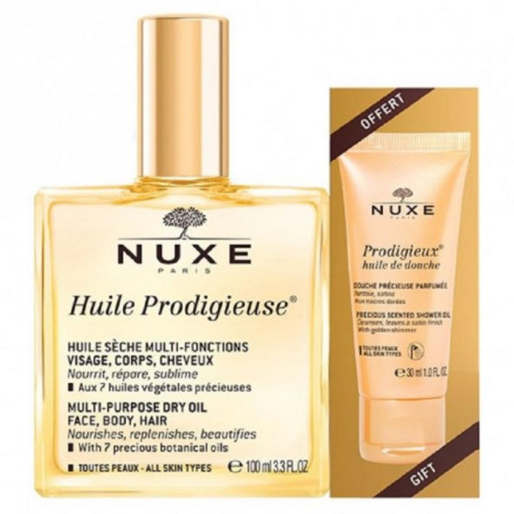 Nuxe Huile Prodigieuse Çok Amaçlı Kuru Yağ 100Ml + Huile Prodigieux Duş Jeli 30Ml Duş Jelleri ve Banyo Köpükleri Fiyatı