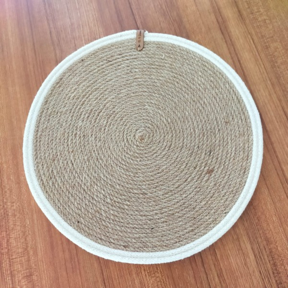NV Sisters 6'lı Amerikan Servis, Hasır Supla Takımı, Tabak Altlığı, Silikonsuz, Makine Dikişli - 34 x 34 cm - Renkli Amerikan Servis Fiyatı