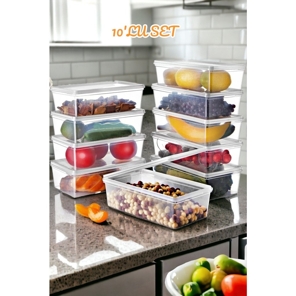 Ny Home 10 Adet Kendinden Kapaklı Saklama Kabı 2 Lt Saklama Kapları Fiyatı