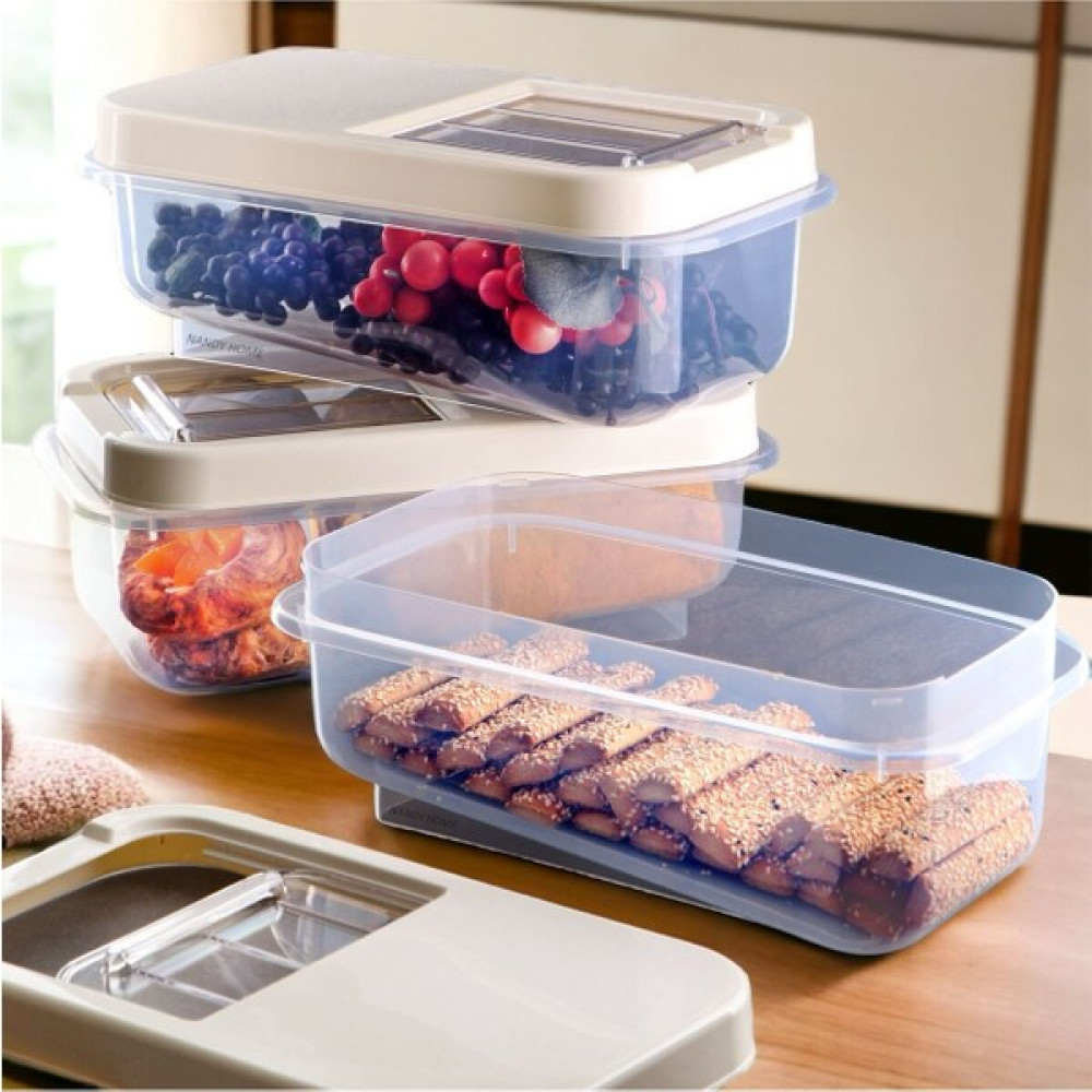 NY Home 3 Adet 5 Lt Kolay Kayar Kapaklı Multibox Saklama Kabı Krem Saklama Kapları Fiyatı