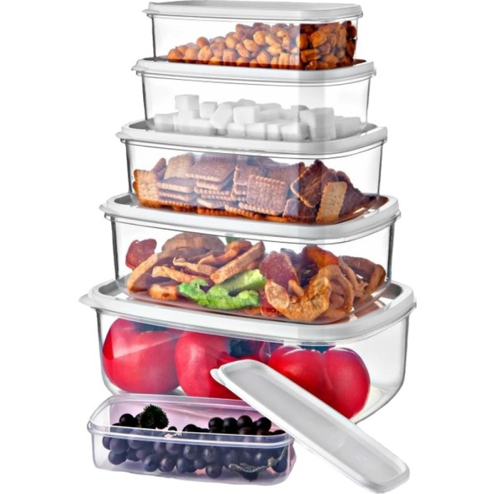 NY Home 6'lı Set Dikdörtgen Sweet Saklama Kabı Beyaz Saklama Kapları Fiyatı