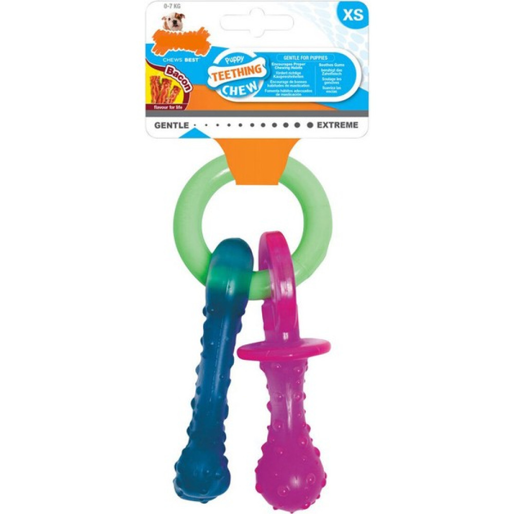 Nylabone Köpek Çiğneme Oyuncağı Nylabone Anahtarlık Et Peynir Yavru Pastırma Naylon Termoplastik Xs Boyutu (Yurt Dışından) Evcil Hayvan Ürünleri Fiyatı