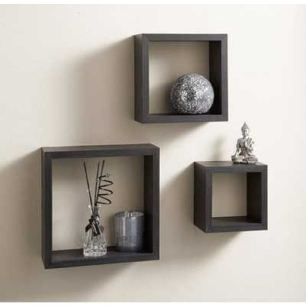 Nym Concept Dekoratif 3'lü Kutu Raf , Gizli bağlantılı uçan raf , duvar rafı - 30 x 30 cm Kitaplık - Duvar Rafı & CD / DVD Rafı Fiyatı
