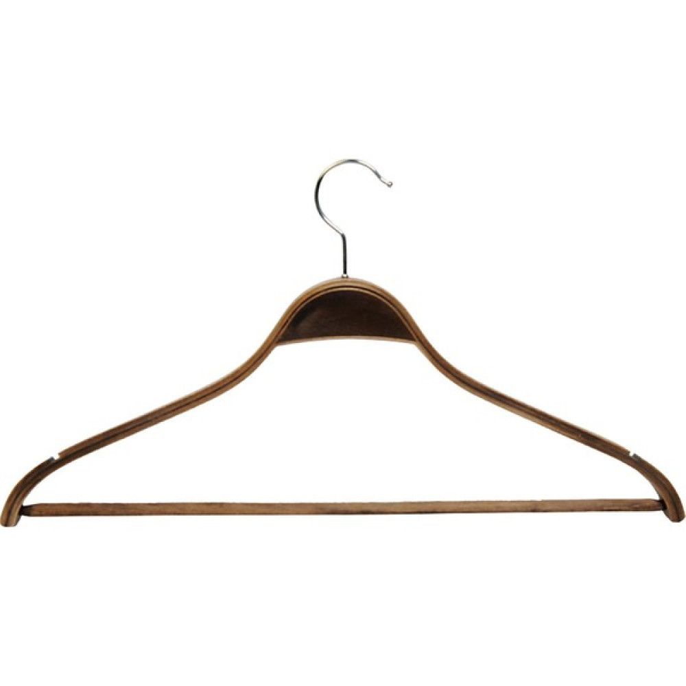 Nyn Ahşap Askı Barlı Gömlek Pantolon Askısı Ceviz Renk 30 Adet - Naturel Eşya Saklama / Düzenleme Fiyatı