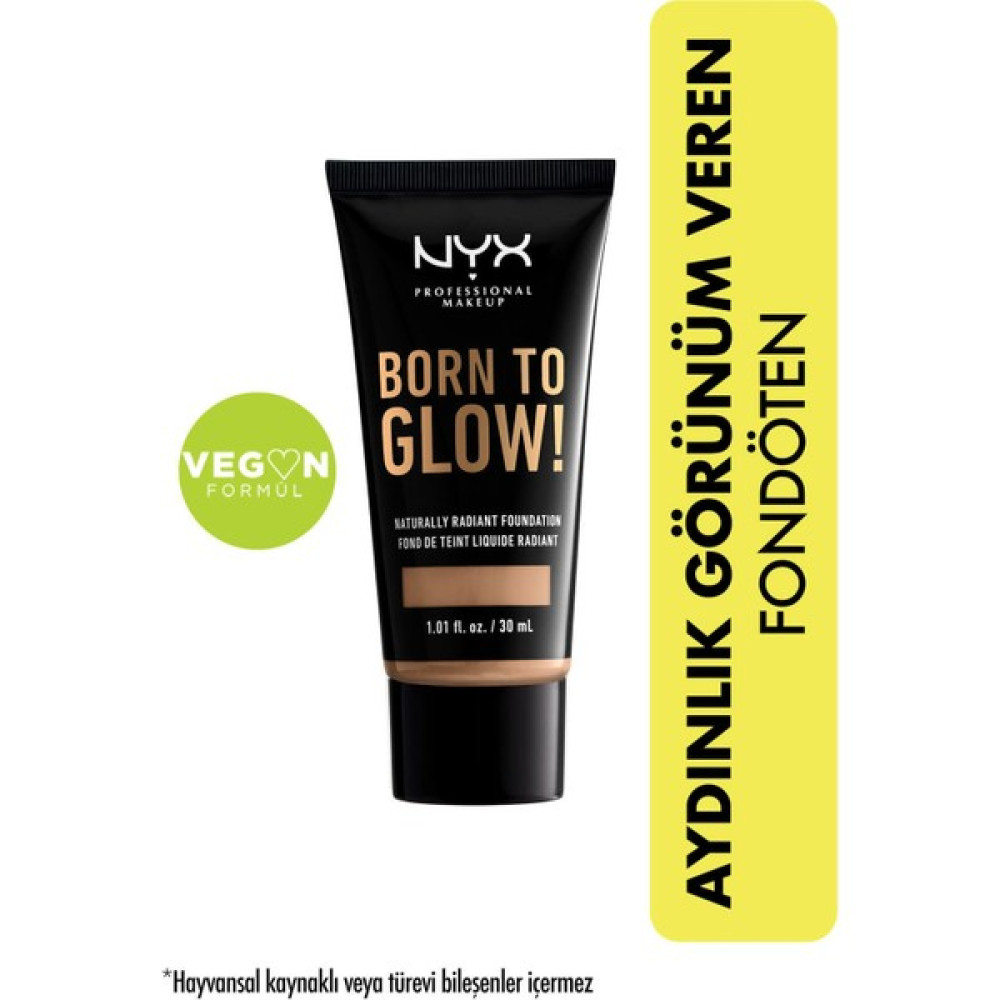 Nyx Fondöten - Born To Glow! Naturally Radiant Foundation 12 Classic Tan Fondötenler Fiyatı