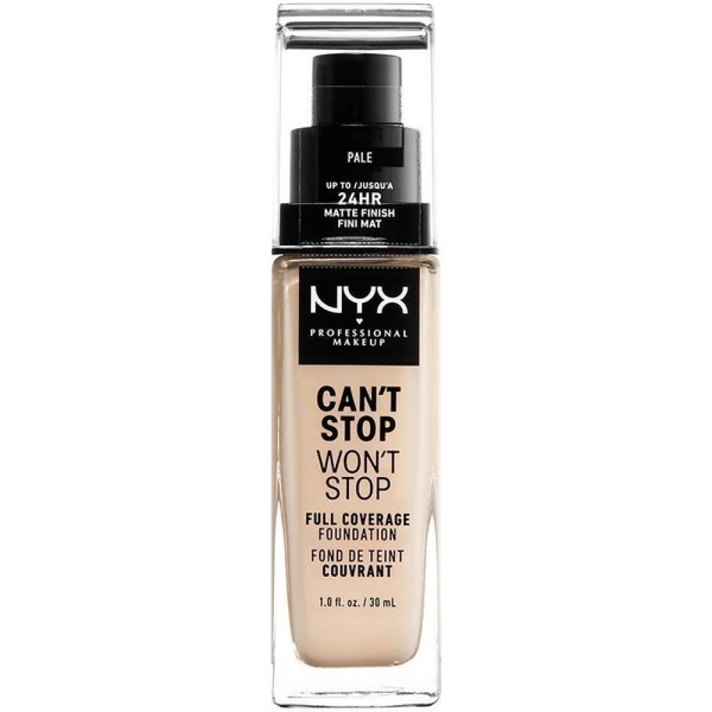 Nyx Fondöten - Can't Stop Won't Stop Full Coverage Foundation 01 Pale 30 ml 800 Fondötenler Fiyatı