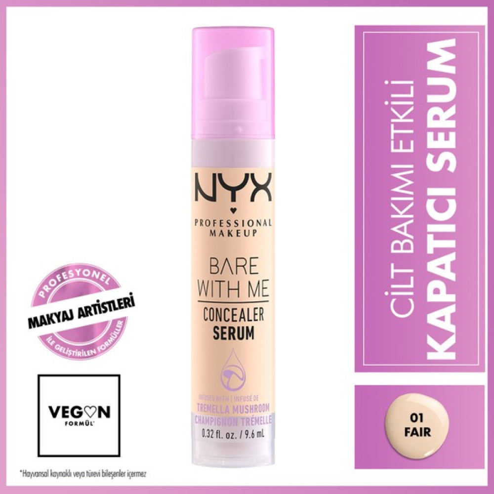 NYX Professional Makeup Bare With Me Concealer Serum - 01 FAIR Concealer Fiyatı