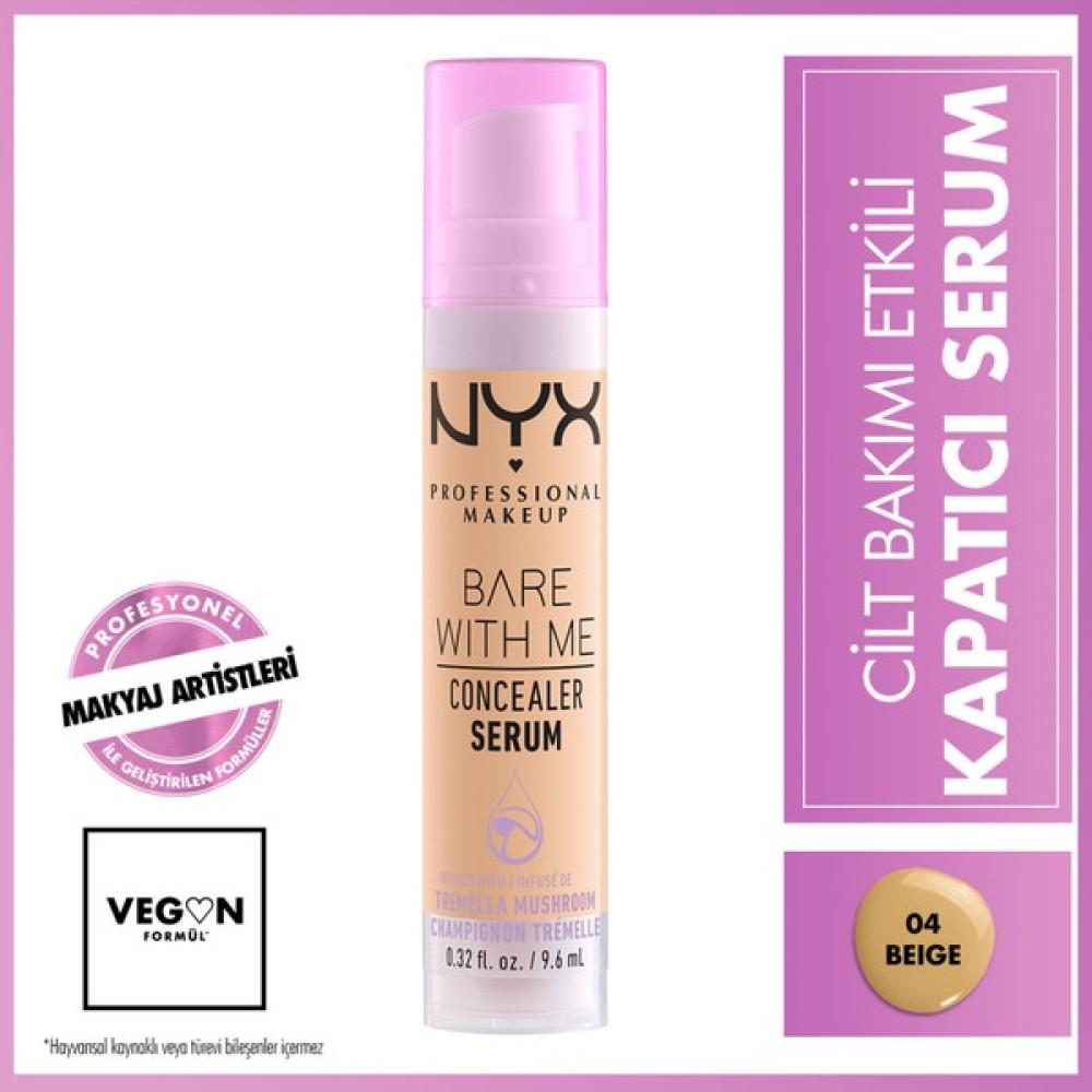 NYX Professional Makeup Bare With Me Concealer Serum - 04 BEIGE - 004 Concealer Fiyatı