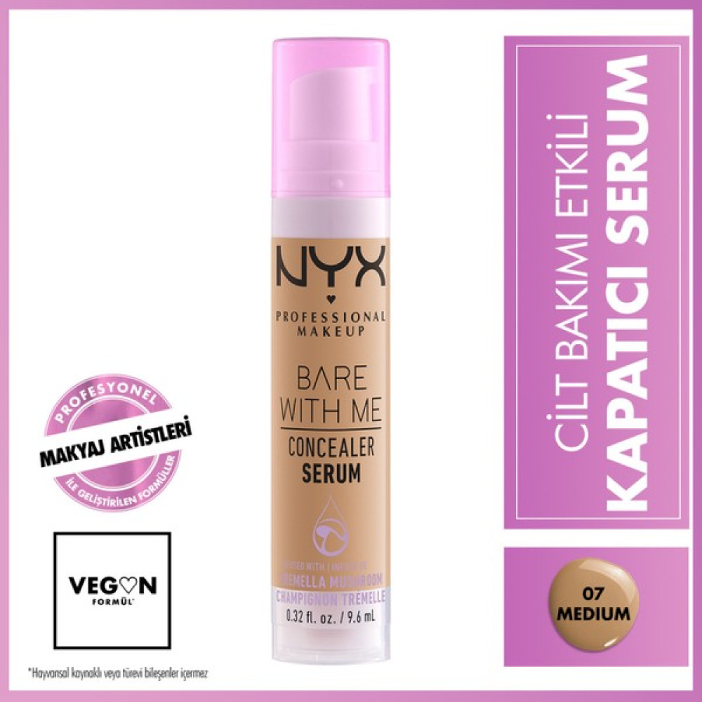 Nyx Professional Makeup Bare With Me Concealer Serum - 07 Medıum Concealer Fiyatı