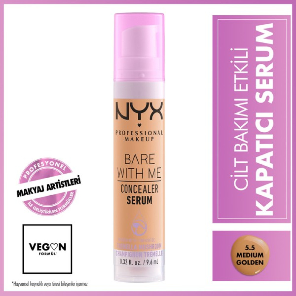 Nyx Professional Makeup Bare With Me Concealer Serum - 5.5 Medıum Golden Concealer Fiyatı