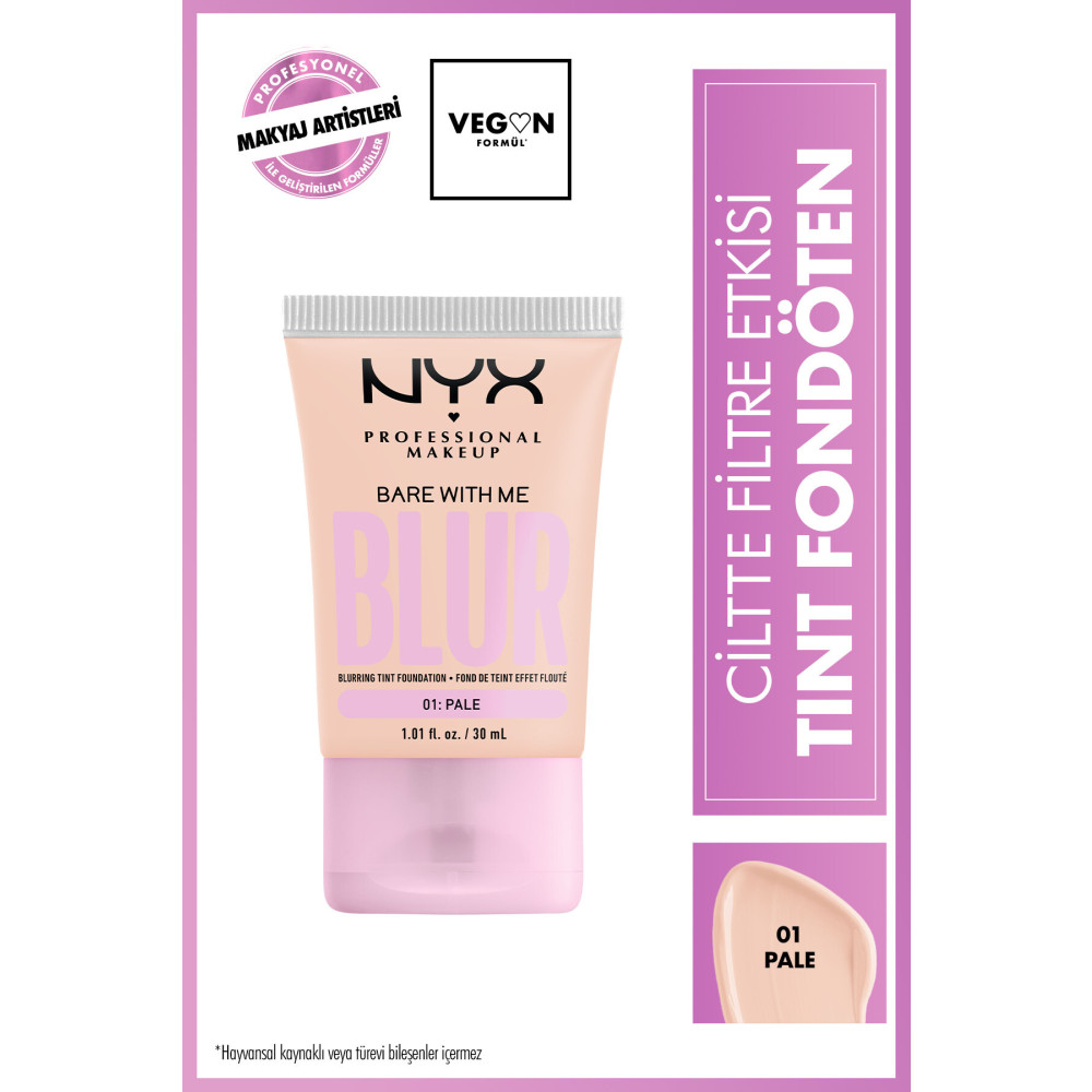 NYX Professional Makeup Blur Tint Ciltte Filtre Etkili Fondöten - 01 Pale Fondötenler Fiyatı