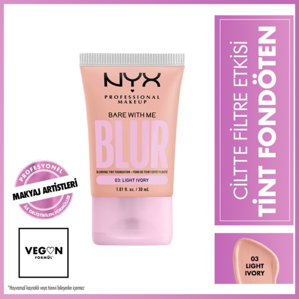 Nyx Professional Makeup Blur Tint Ciltte Filtre Etkili Fondöten - 03 Light Ivory Fondötenler Fiyatı