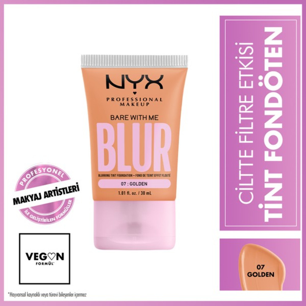 Nyx Professional Makeup Blur Tint Ciltte Filtre Etkili Fondöten - 07 Golden Fondötenler Fiyatı