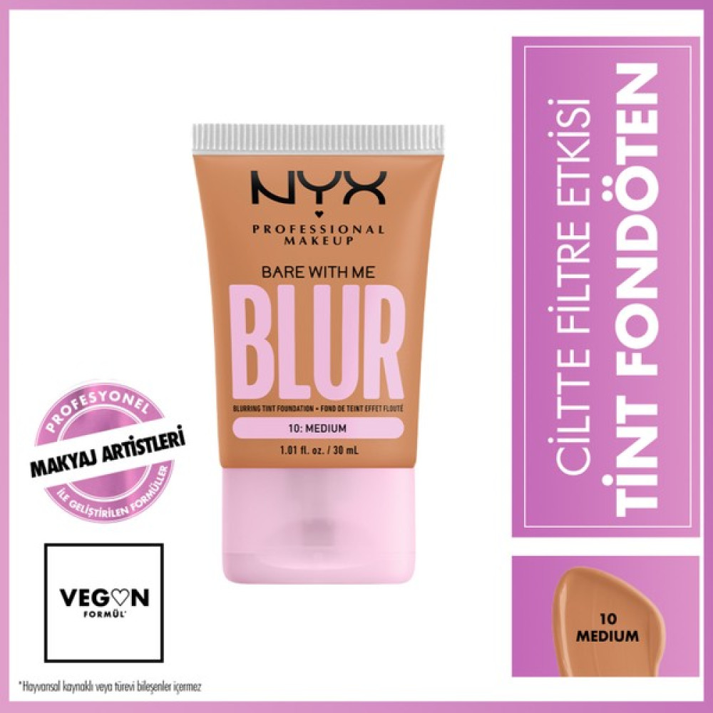 Nyx Professional Makeup Blur Tint Ciltte Filtre Etkili Fondöten - 10 Medium Fondötenler Fiyatı