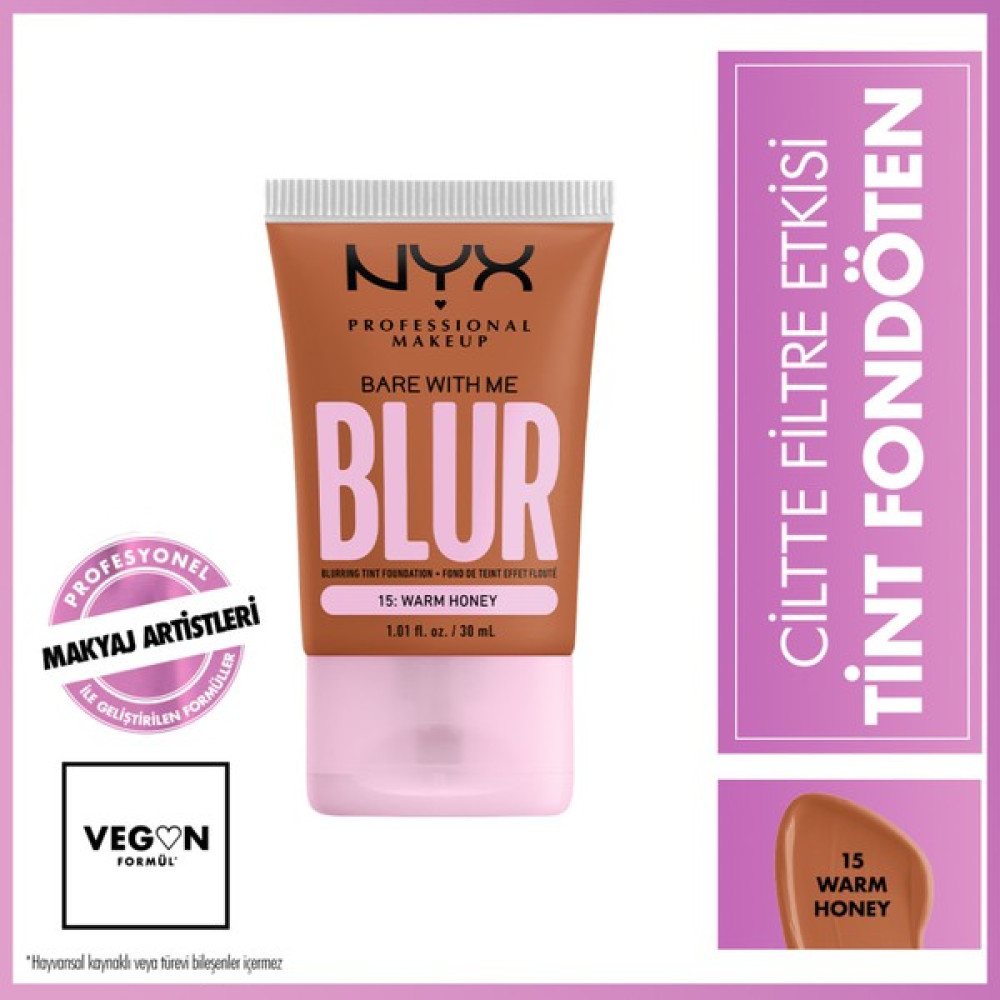 Nyx Professional Makeup Blur Tint Ciltte Filtre Etkili Fondöten - 15 Warm Honey Fondötenler Fiyatı