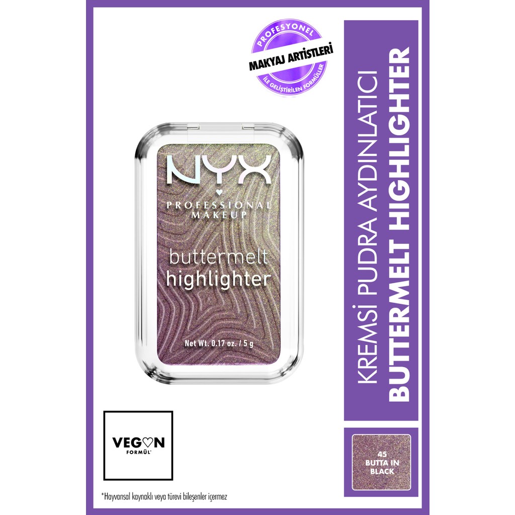 NYX Professional Makeup Buttermelt Highlighter 45 Butta In Black Kremsi Pudra Aydınlatıcı 5 g Aydınlatıcı Fiyatı