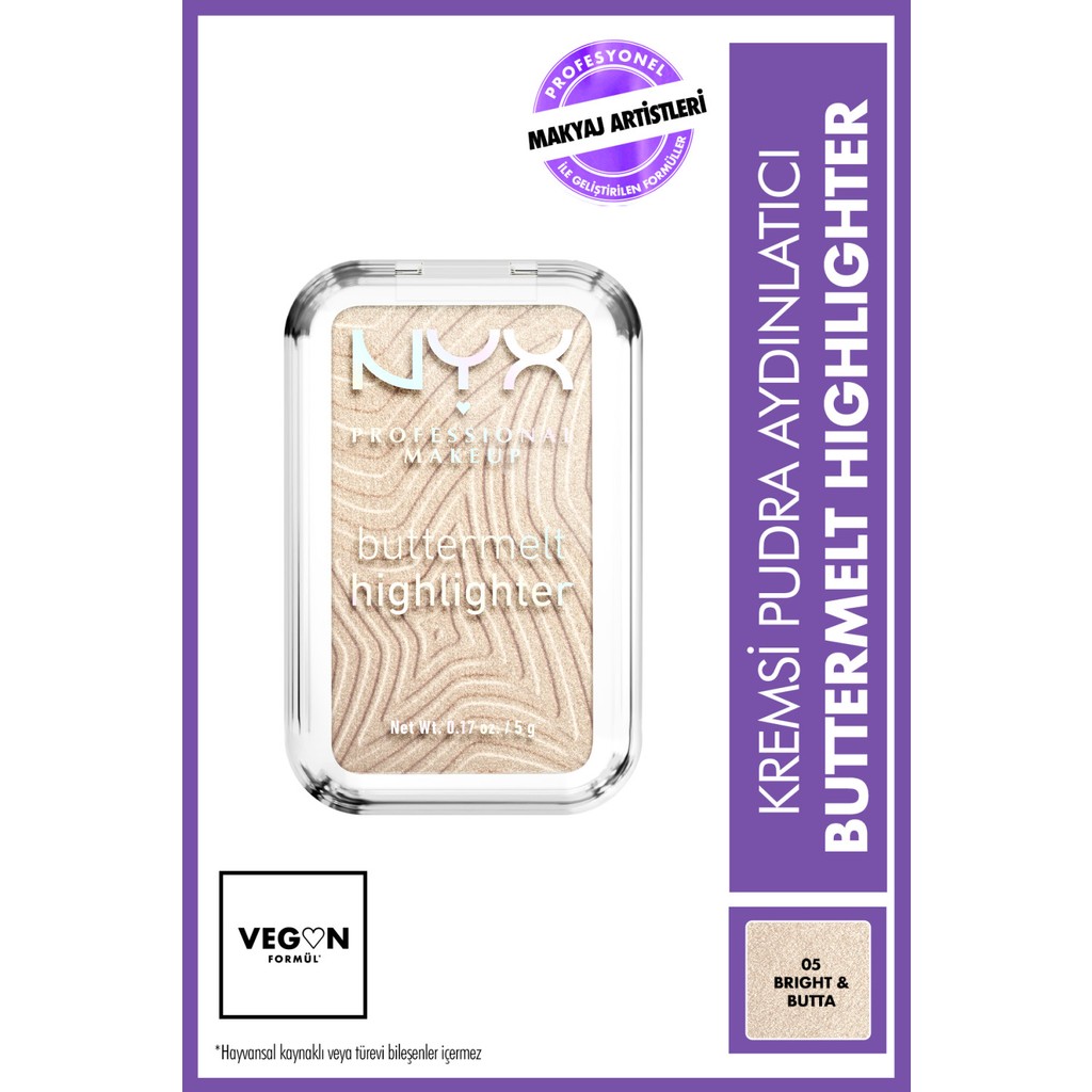 NYX Professional Makeup Buttermelt Highlighter Kremsi Pudra - 05 Bright & Butta Aydınlatıcı Fiyatı