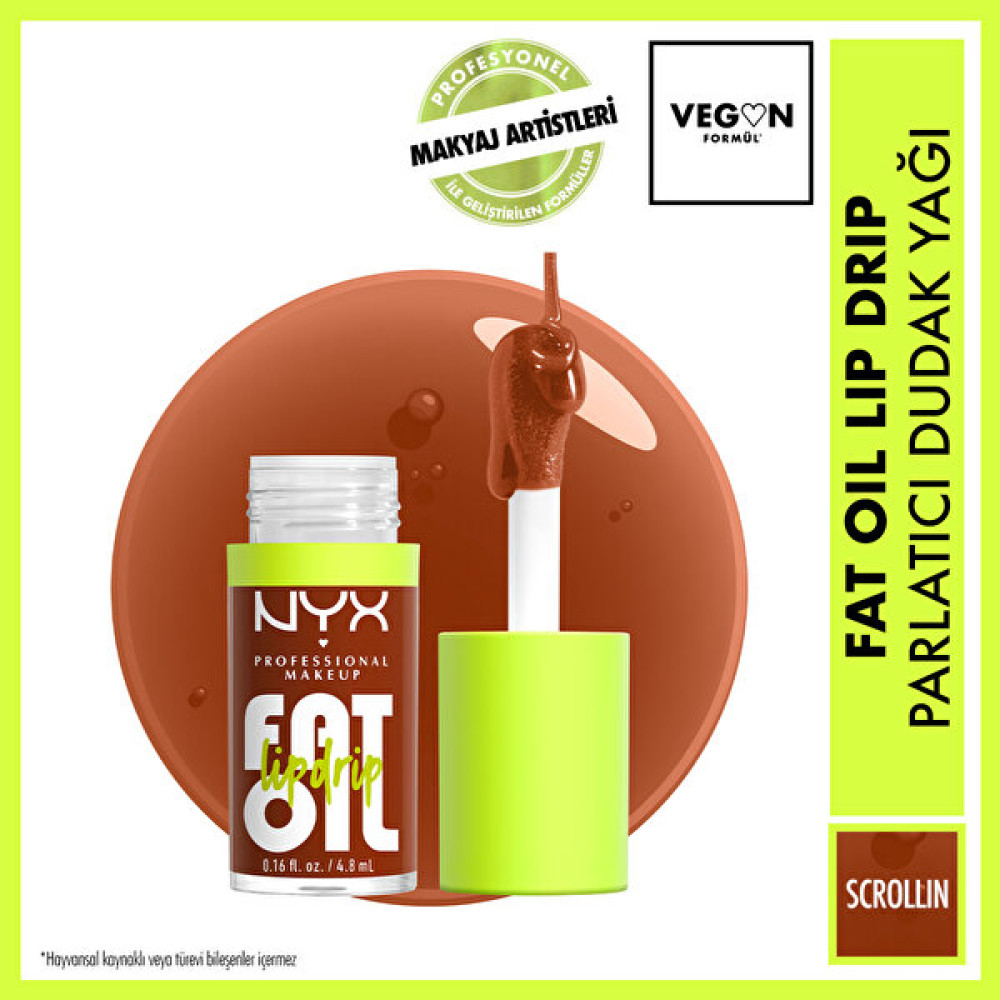 Nyx Professional Makeup Fat Oil Lip Drip Parlatıcı Dudak Yağı - Scrollin Rujlar & Dudak Parlatıcıları Fiyatı