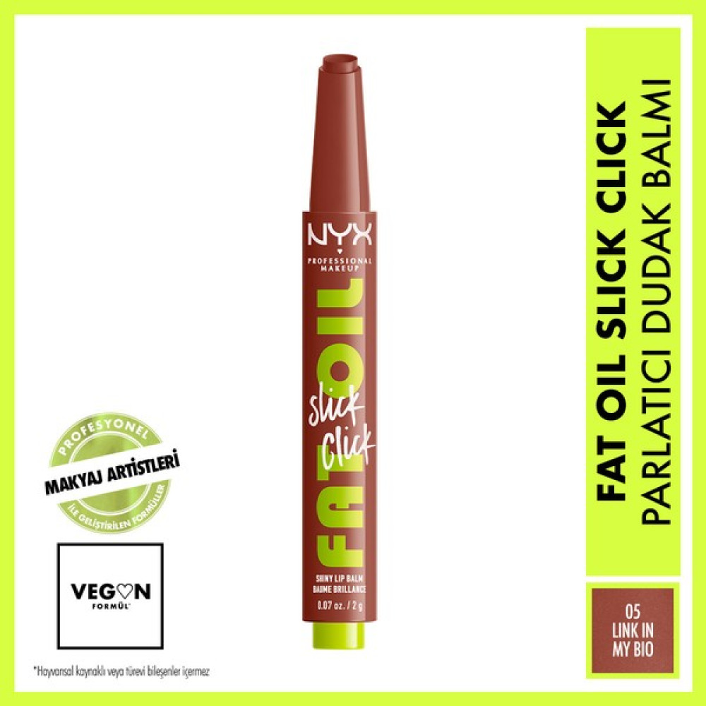 Nyx Professional Makeup Fat Oil Slick Click Parlatıcı Dudak Balmı - 05 Link In My Bio Rujlar & Dudak Parlatıcıları Fiyatı