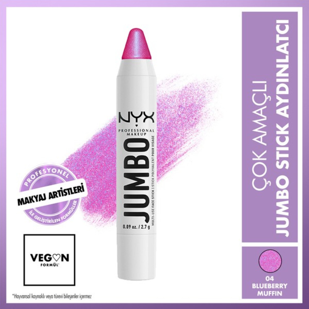 Nyx Professional Makeup Jumbo Face Stick | Çok Amaçlı Stick Aydınlatıcı - Blueberry Muffın Aydınlatıcı Fiyatı