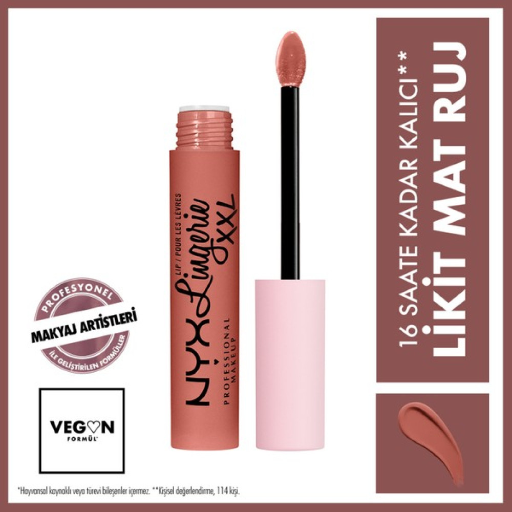 NYX Professional Makeup LIP LINGERIE XXL MATTE LIQUID LIPSTICK - TURN ON - 02 Rujlar & Dudak Parlatıcıları Fiyatı
