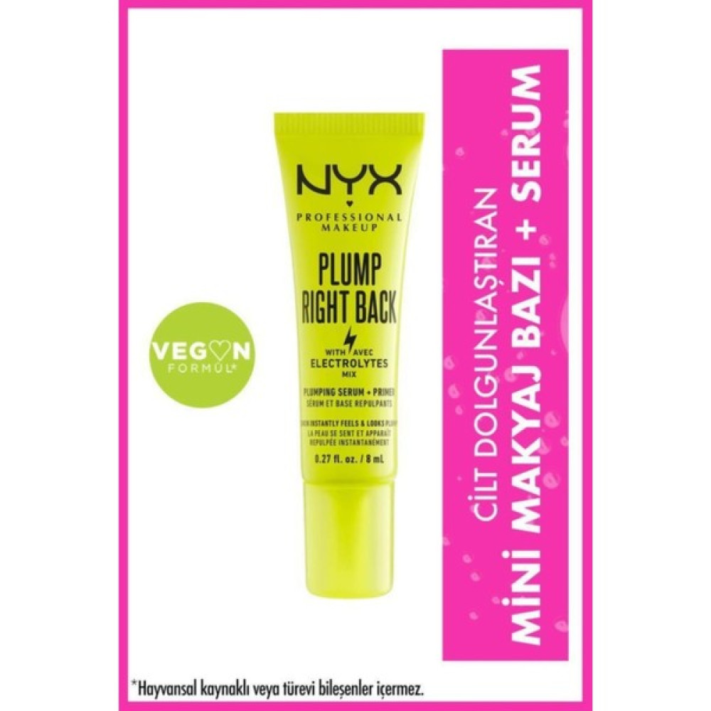 Nyx Professional Makeup Plump Right Back Makyaj Bazı + Serum Mini Makyaj Bazı Fiyatı