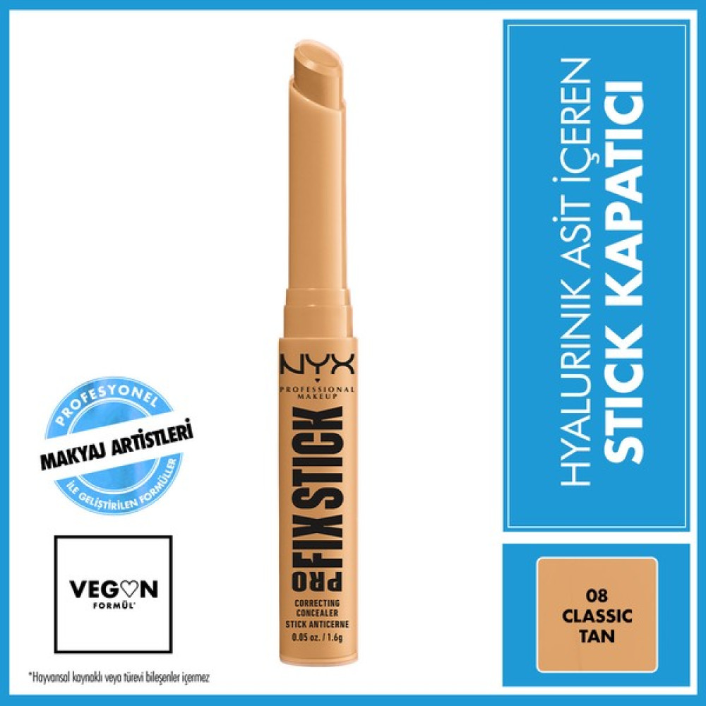 Nyx Professional Makeup Pro Fix Stick Kapatıcı - 08 Classic Tan Rujlar & Dudak Parlatıcıları Fiyatı