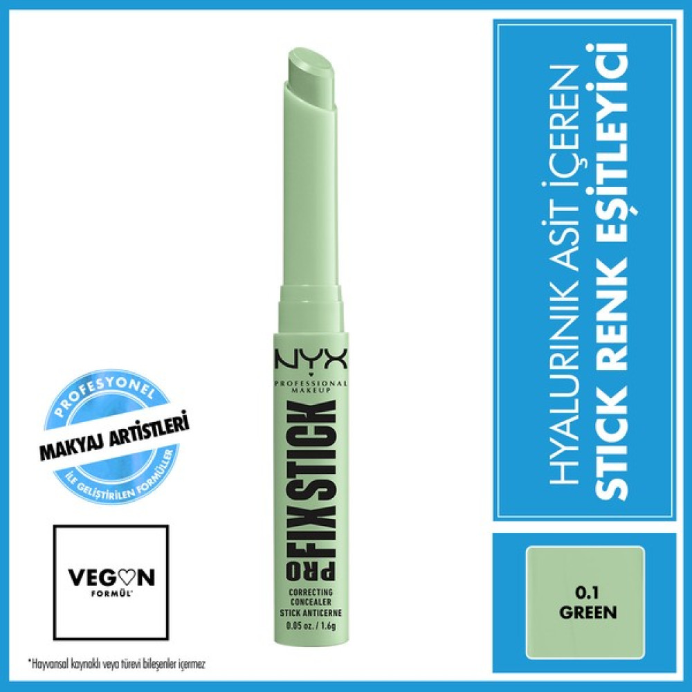 Nyx Professional Makeup Pro Fix Stick Renk Eşitleyici - 0.1 Green Rujlar & Dudak Parlatıcıları Fiyatı