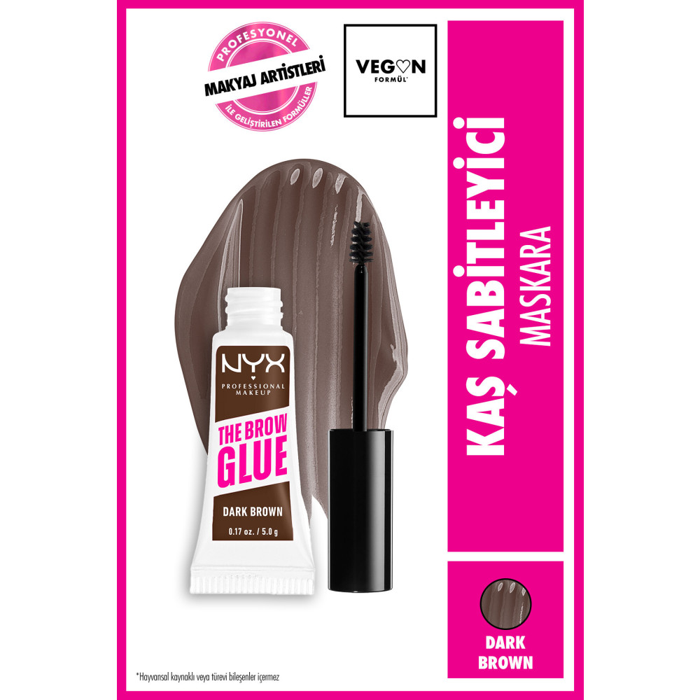 NYX Professional Makeup The Brow Glue Instant Brow Styler Kaş Sabitleyici Maskara - Dark Brown Kaş Makyajı Fiyatı