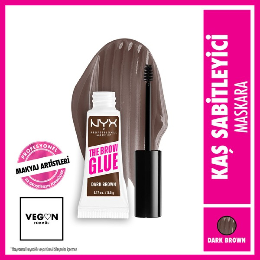 Nyx Professional Makeup The Brow Glue Instant Brow Styler Kaş Sabitleyici Maskara - Dark Brown - Kahverengi Rimeller / Maskaralar Fiyatı
