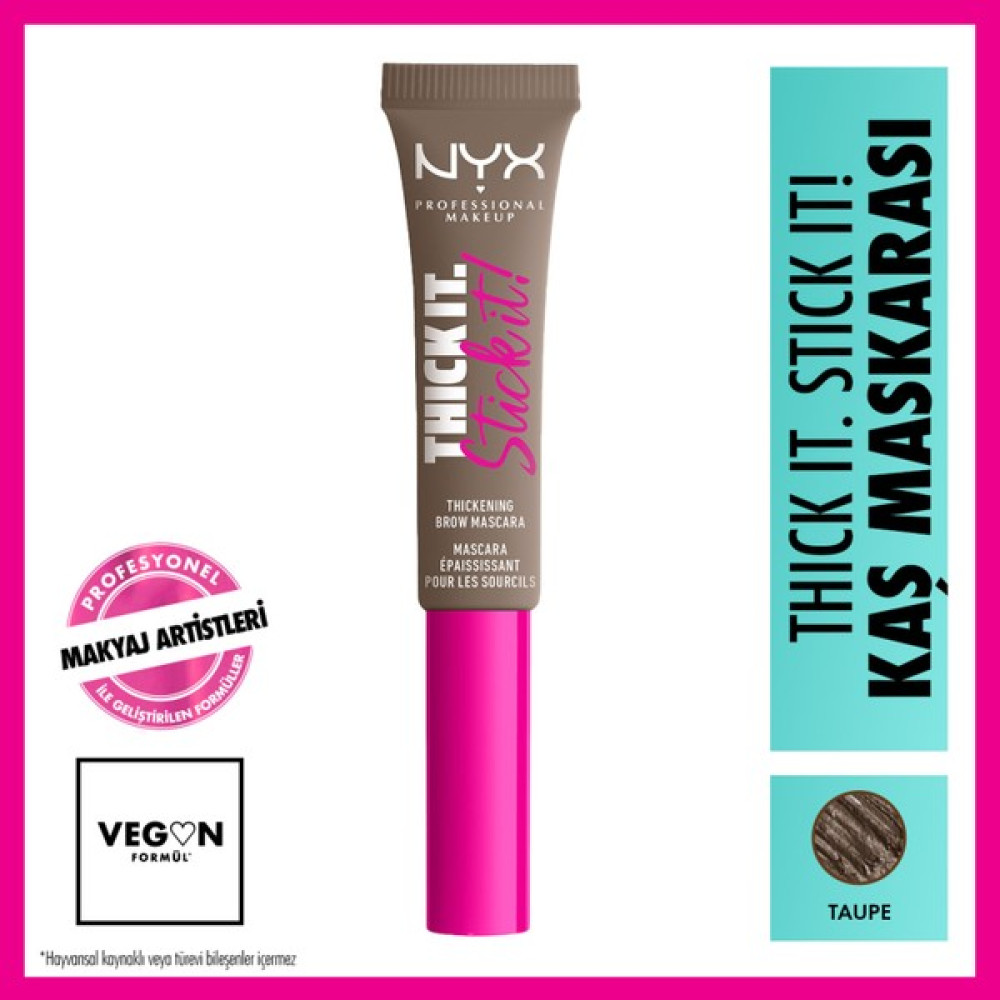 Nyx Professional Makeup Thick It. Stick It! Brow Gel - Taupe - Kahverengi Rimeller / Maskaralar Fiyatı