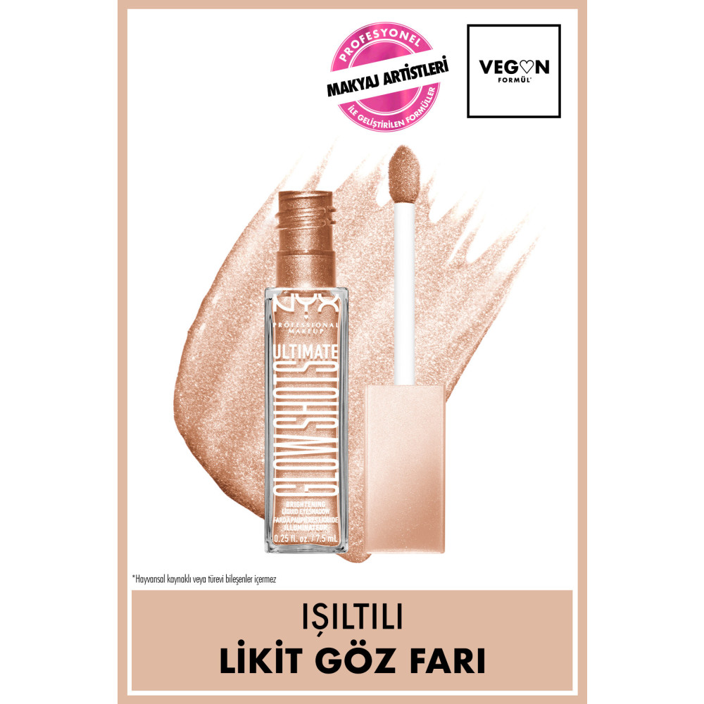 NYX Professional Makeup Ultimate Glow Shots Işıltılı Likit Göz Farı - 05 Highkey Lychee Göz Farı Fiyatı