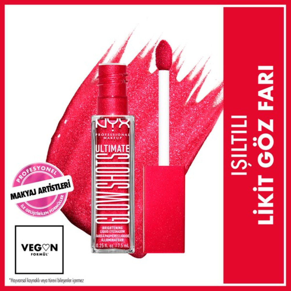 Nyx Professional Makeup Ultimate Glow Shots Işıltılı Likit Göz Farı - 19 Strawberry Stacked - Medium Tones Göz Farı Fiyatı