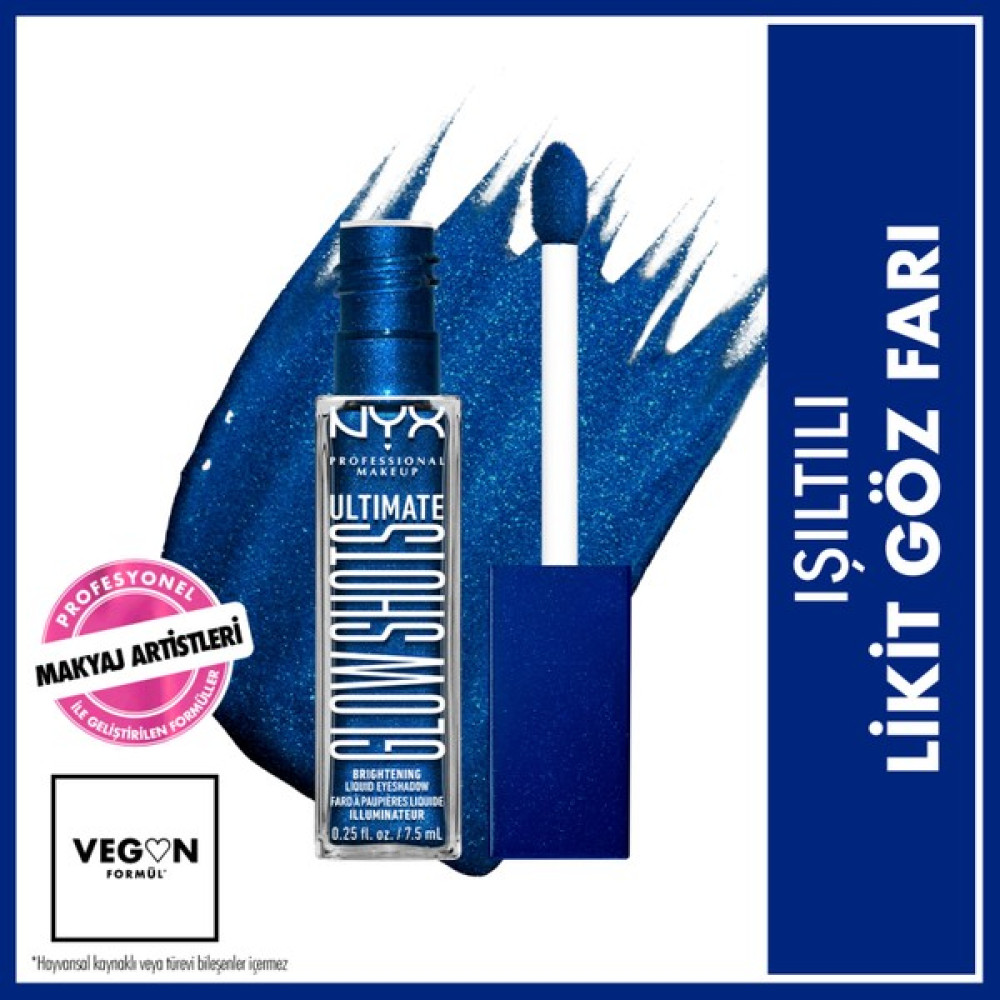 Nyx Professional Makeup Ultimate Glow Shots Işıltılı Likit Göz Farı - 21 Blueberry Bank - Medium Tones Göz Farı Fiyatı