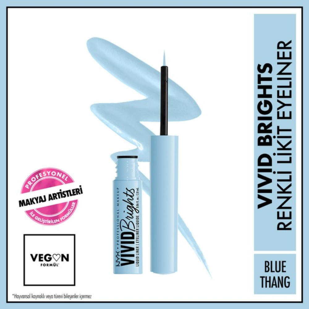 Nyx Professional Makeup Vivid Brights Likit Eyeliner - Blue Thang Eyeliner Fiyatı