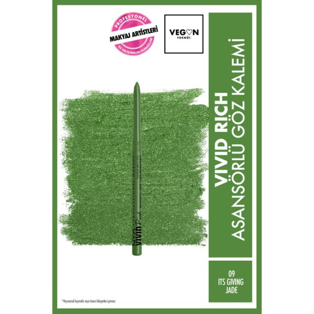 Nyx Professional Makeup Vivid Rich Asansörlü Göz Kalemi - 09 Its Giving Jade Göz Kalemleri Fiyatı