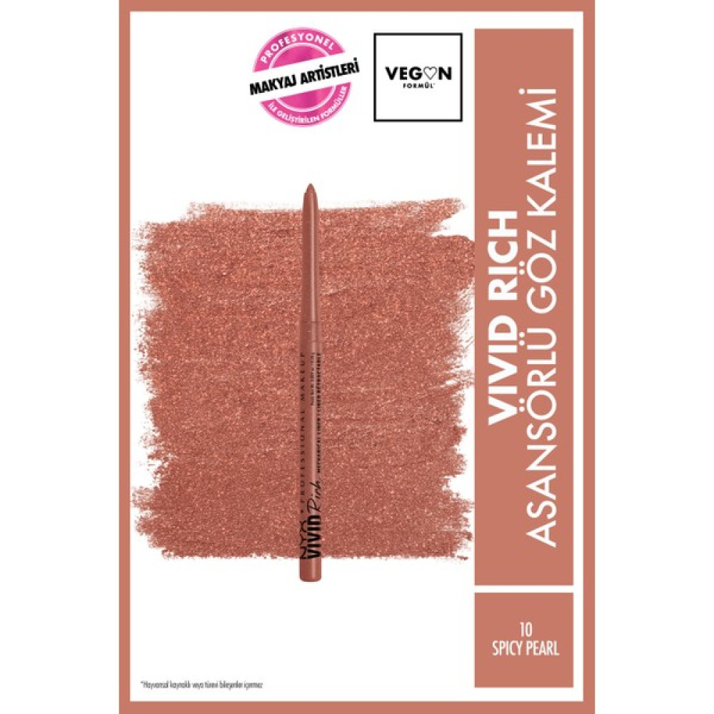Nyx Professional Makeup Vivid Rich Asansörlü Göz Kalemi - 10 Spicy Pearl Göz Kalemleri Fiyatı