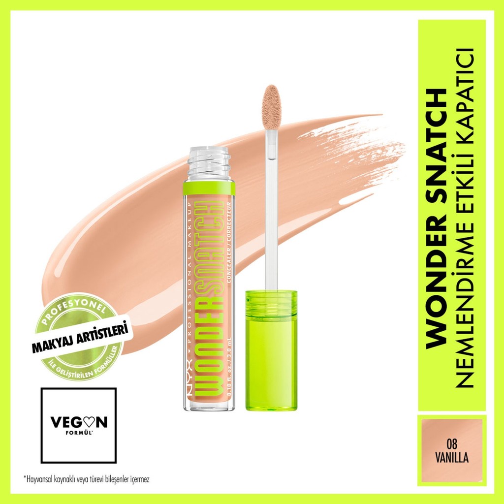 NYX Professional Makeup Wonder Snatch Nemlendirme Etkili Kapatıcı - 08 Vanılla Diğer Fiyatı