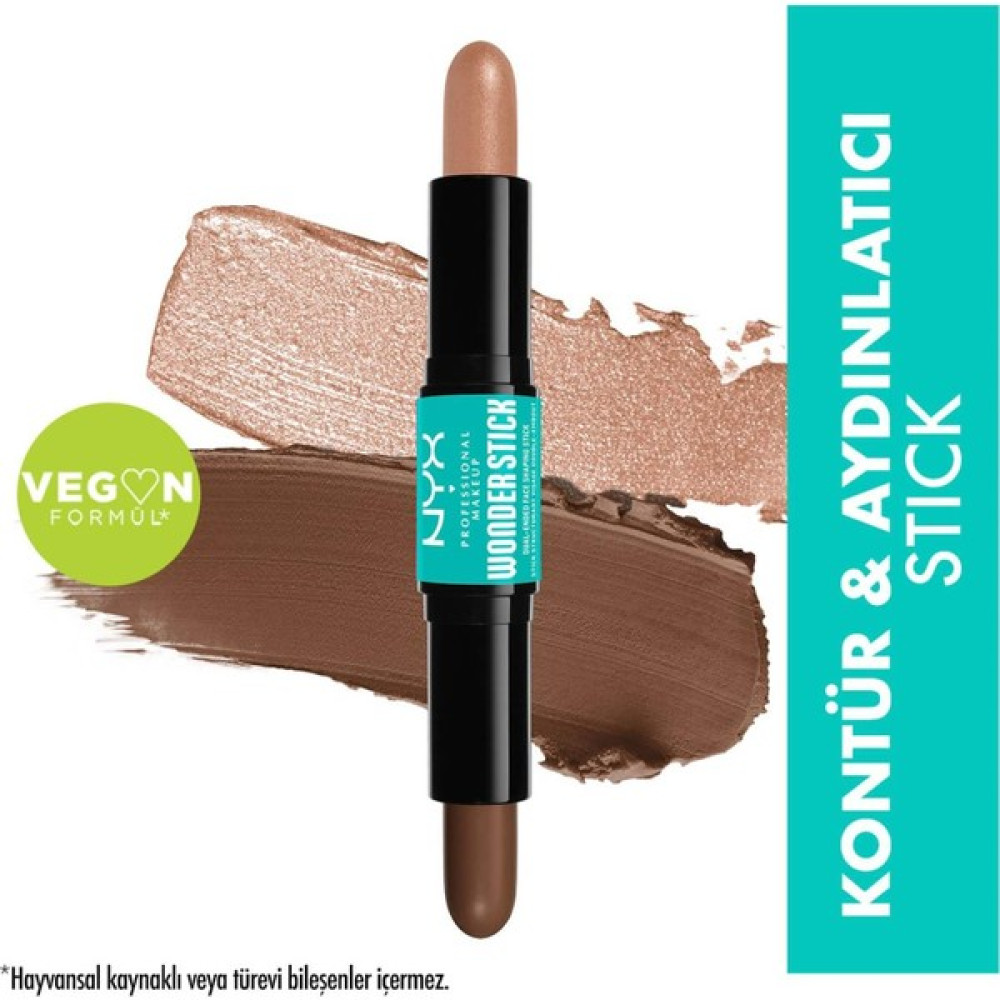 Nyx Professional Makeup Wonder Stick Çift Taraflı Krem Kontür & Aydınlatıcı Stick - Medium Aydınlatıcı Fiyatı