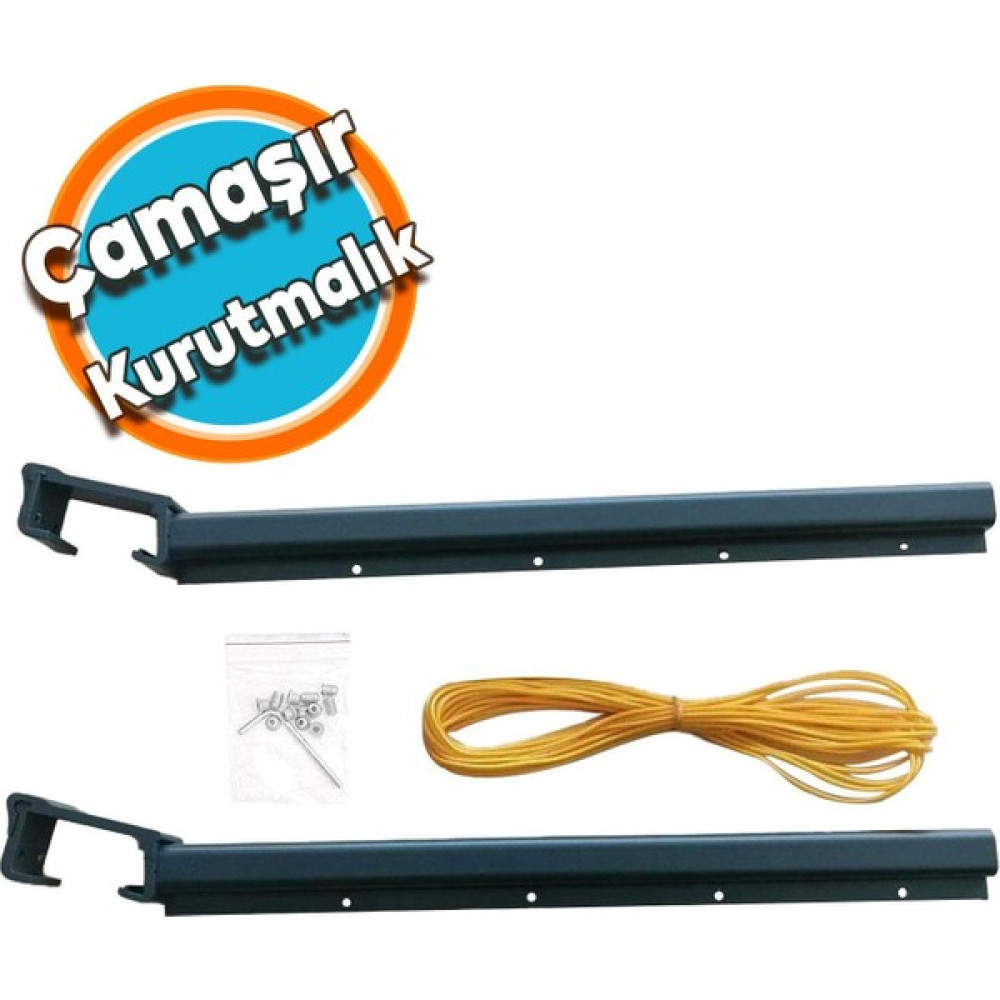 Nzb Balkon Çamaşır Kurutma Askısı Alüminyum Küpeşte Askılığı Kurutmalık Askılık Antrasit Gri Kare 6x2.5 cm Çamaşır Kurutma Makineleri Fiyatı